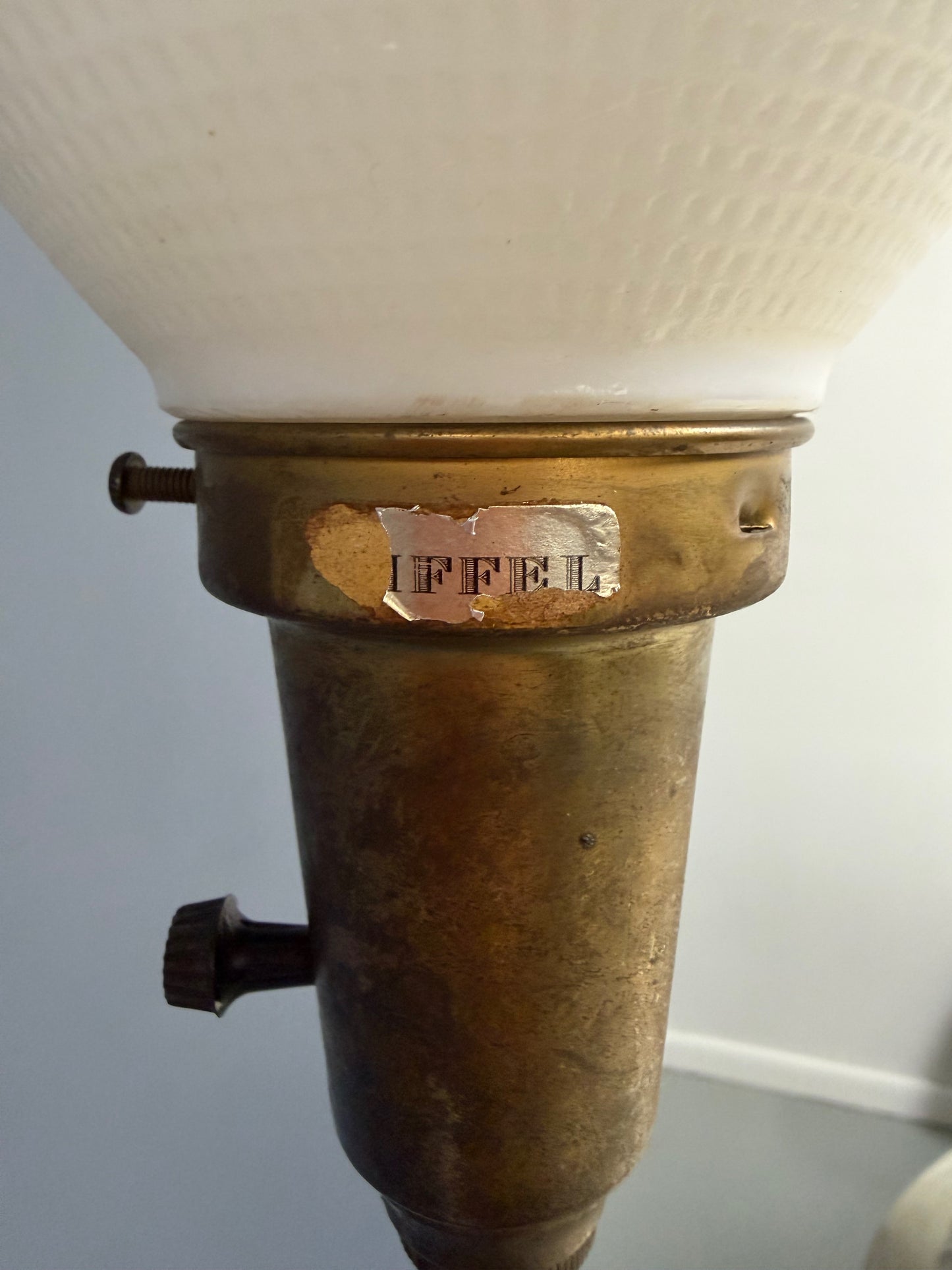 Impressive Ceramic and Brass Table Lamp by Edwin Cole for Stiffel