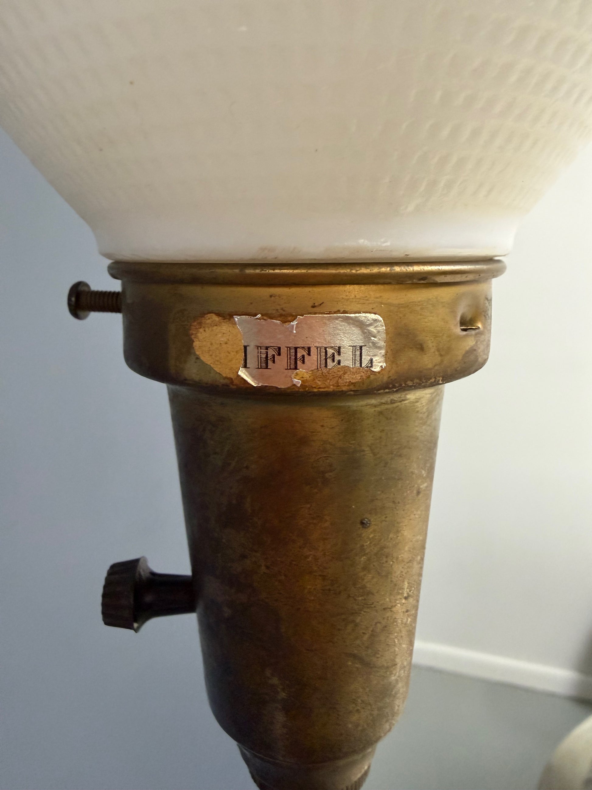 Impressive Ceramic and Brass Table Lamp by Edwin Cole for Stiffel