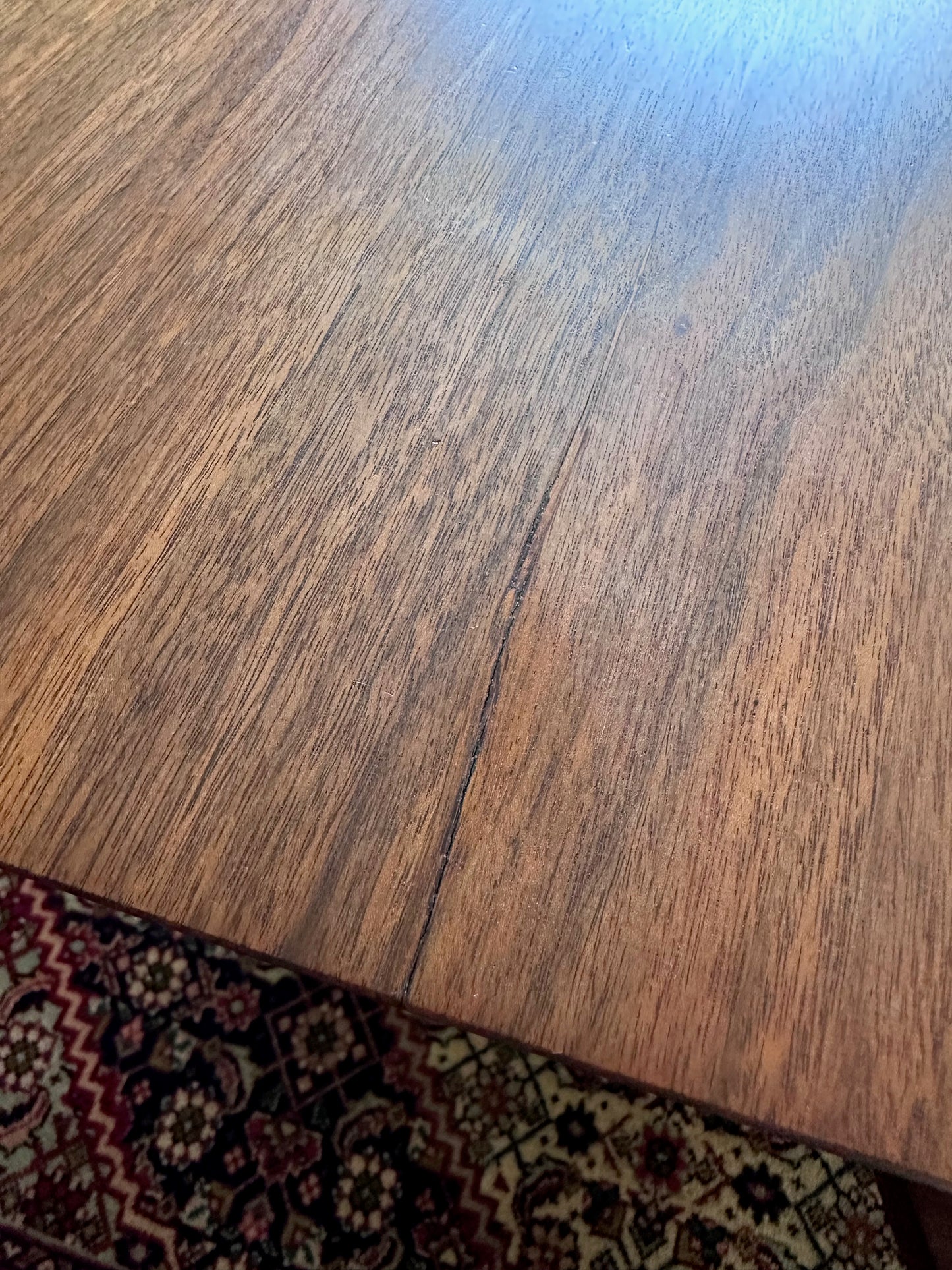 SOLD – George Nakashima 8' Dining Table in Bookmatched Walnut with 5 Rosewood Butterfly