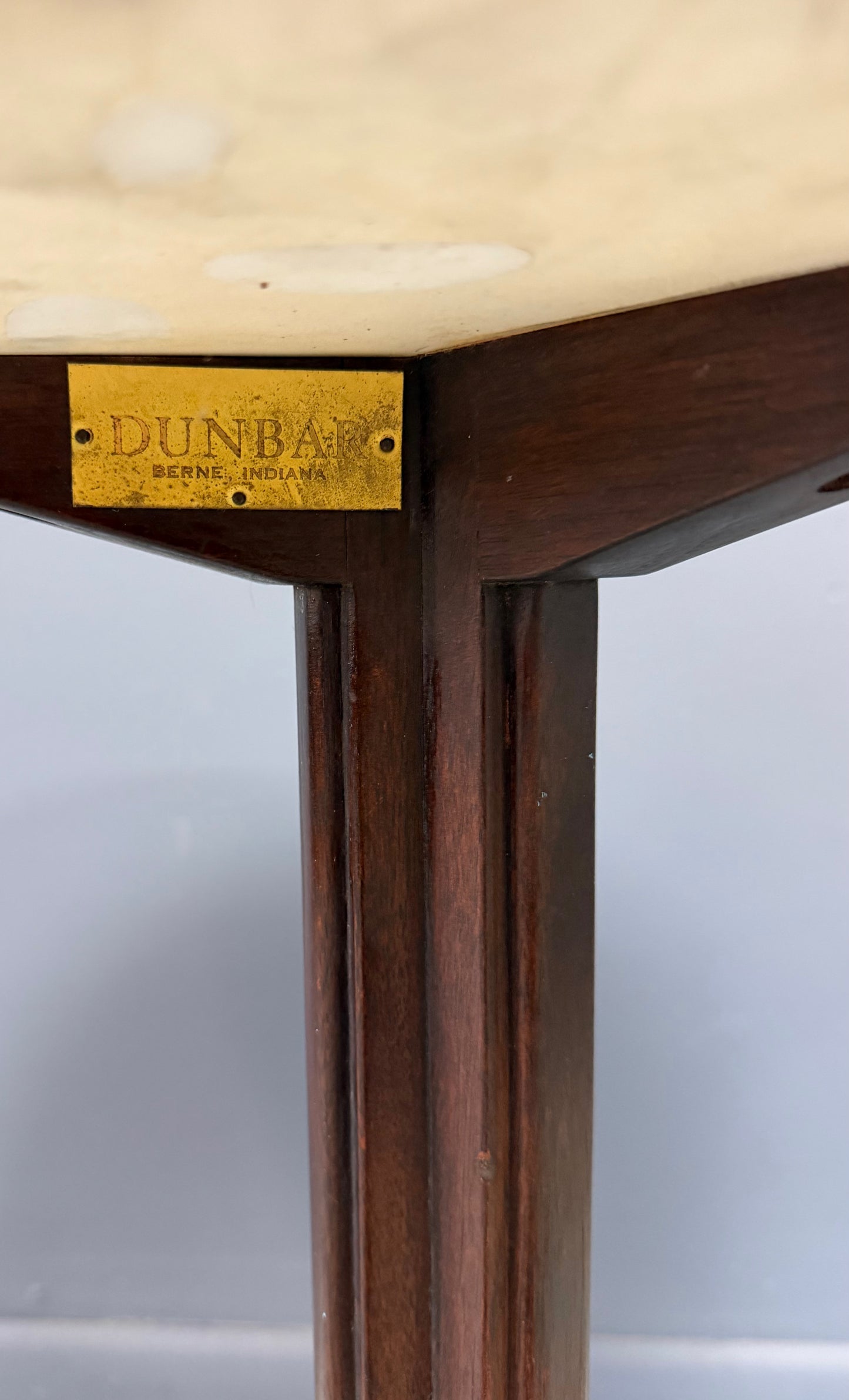 Edward Wormley Model #5928 “A” Table for Dunbar, Walnut, Brass, and Terrazzo Top