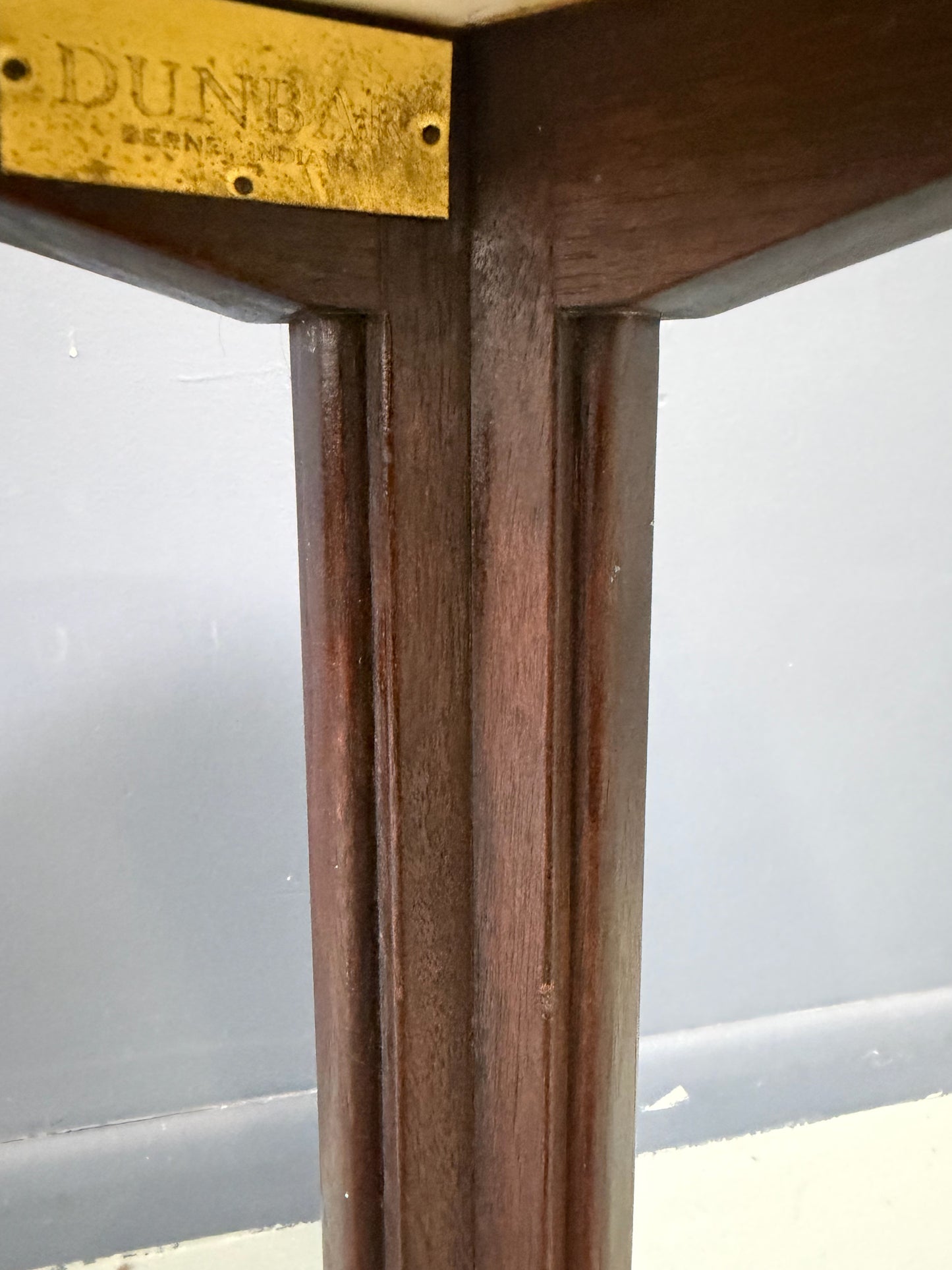 Edward Wormley Model #5928 “A” Table for Dunbar, Walnut, Brass, and Terrazzo Top