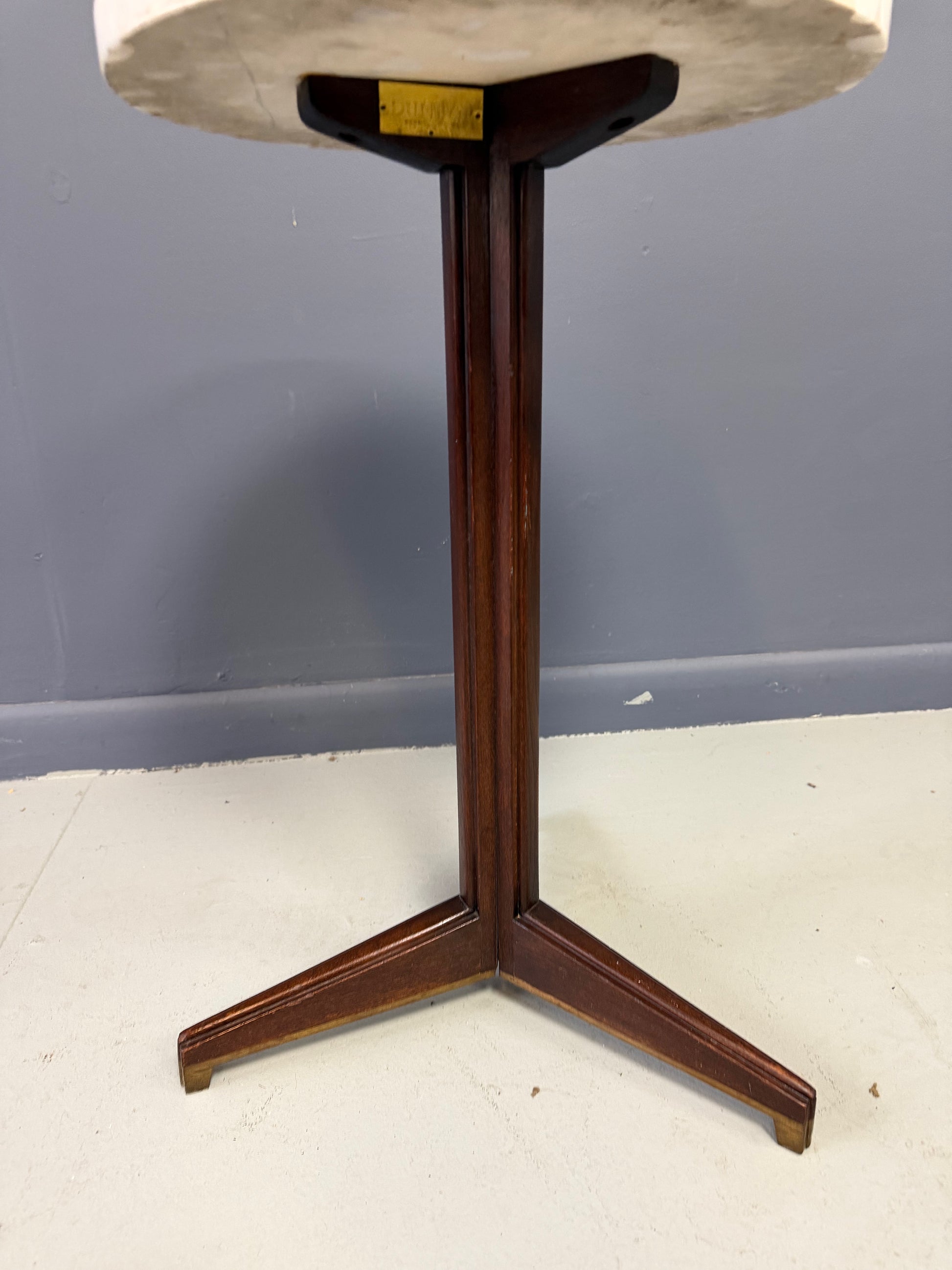 Edward Wormley Model #5928 “A” Table for Dunbar, Walnut, Brass, and Terrazzo Top
