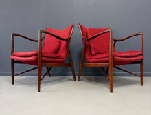 Load image into Gallery viewer, Pair of Finn Juhl NV #45 Chairs in Walnut by Baker Circa 1955 Mid Century