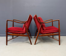 Load image into Gallery viewer, Pair of Finn Juhl NV #45 Chairs in Walnut by Baker Circa 1955 Mid Century