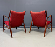 Load image into Gallery viewer, Pair of Finn Juhl NV #45 Chairs in Walnut by Baker Circa 1955 Mid Century