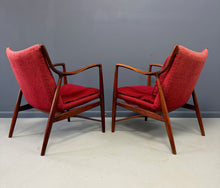Load image into Gallery viewer, Pair of Finn Juhl NV #45 Chairs in Walnut by Baker Circa 1955 Mid Century