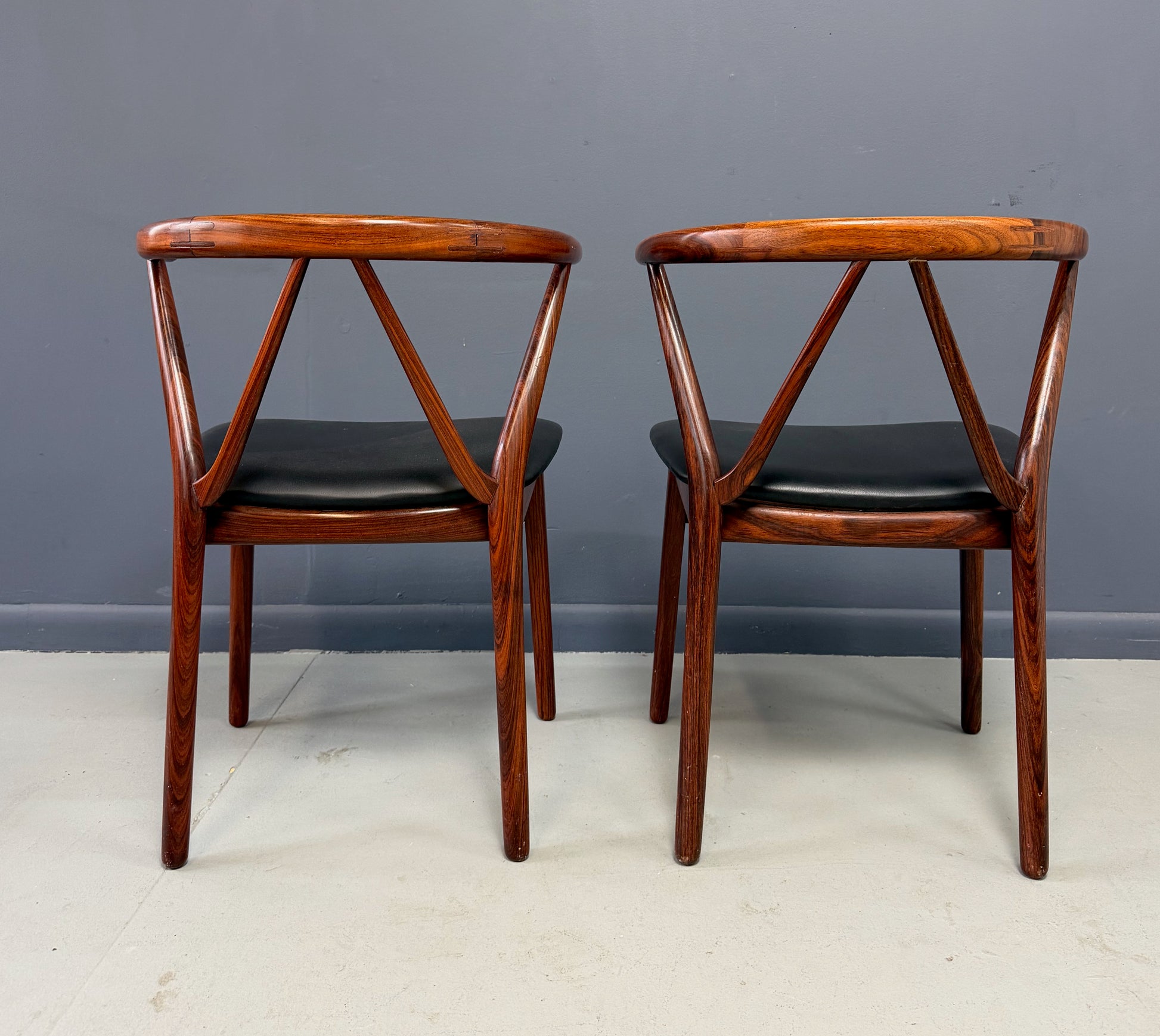 Henning Kjærnulf Model 255 Dining Chair in Rosewood for Bruno Hansen Mid Century