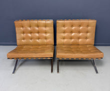 Load image into Gallery viewer, Barcelona Chairs by Ludwig Mies van der Rohe for Knoll a Pair, circa 1955