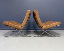 Load image into Gallery viewer, Barcelona Chairs by Ludwig Mies van der Rohe for Knoll a Pair, circa 1955