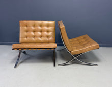 Load image into Gallery viewer, Barcelona Chairs by Ludwig Mies van der Rohe for Knoll a Pair, circa 1955