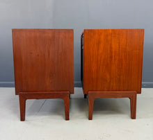Load image into Gallery viewer, William Watting Teak Nightstands with Drawer and Open Shelf a Pair, Mid-Century