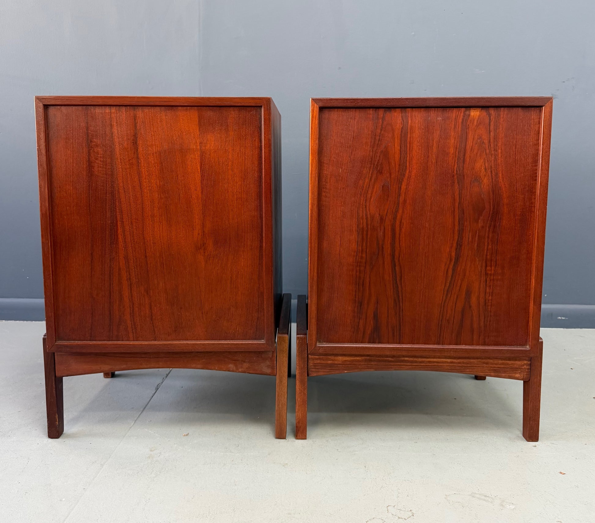 William Watting Teak Nightstands with Drawer and Open Shelf a Pair, Mid-Century