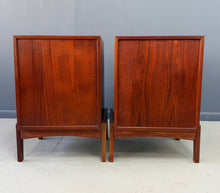 Load image into Gallery viewer, William Watting Teak Nightstands with Drawer and Open Shelf a Pair, Mid-Century