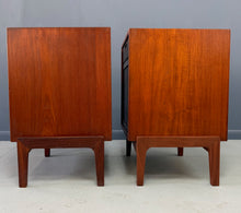 Load image into Gallery viewer, William Watting Teak Nightstands with Drawer and Open Shelf a Pair, Mid-Century