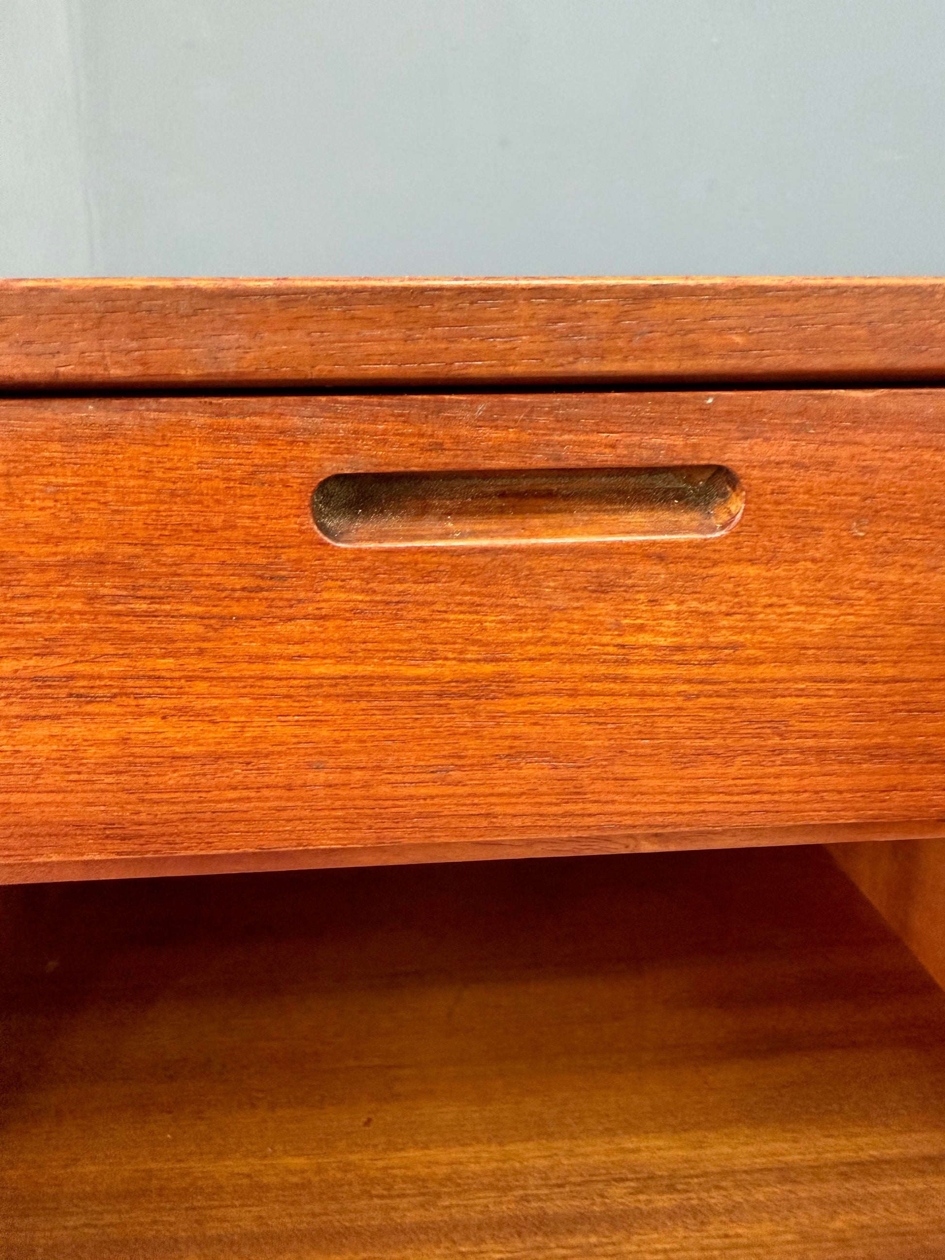 William Watting Teak Nightstands with Drawer and Open Shelf a Pair, Mid-Century