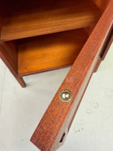 Load image into Gallery viewer, William Watting Teak Nightstands with Drawer and Open Shelf a Pair, Mid-Century