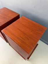 Load image into Gallery viewer, William Watting Teak Nightstands with Drawer and Open Shelf a Pair, Mid-Century