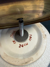 Load image into Gallery viewer, Italian Crackle-Glazed Ceramic Table Lamps with rosettes a Pair, Mid-Century