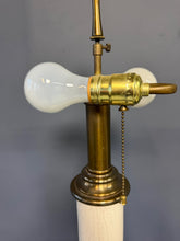 Load image into Gallery viewer, Italian Crackle-Glazed Ceramic Table Lamps with rosettes a Pair, Mid-Century
