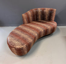 Load image into Gallery viewer, Curvaceous Chaise/ Sofa in the Style of Weiman in a Faux Snakeskin Mid Century