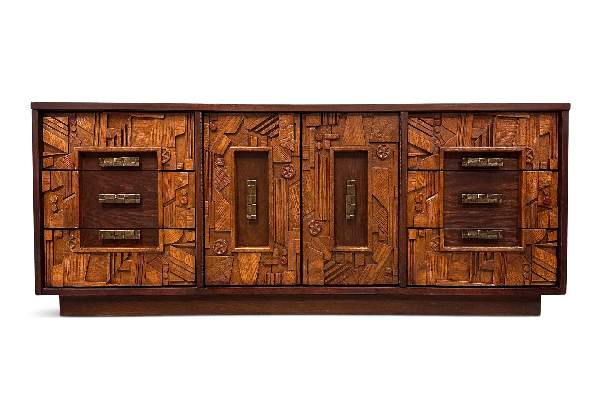 vintage lane dresser with mirror Brutalist Lane Pueblo Style Dresser with Matching Double Mirror Mid Ce – MidCentury Masters