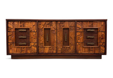 Load image into Gallery viewer, Brutalist Lane Pueblo Style Dresser with Matching Double Mirror Mid Century