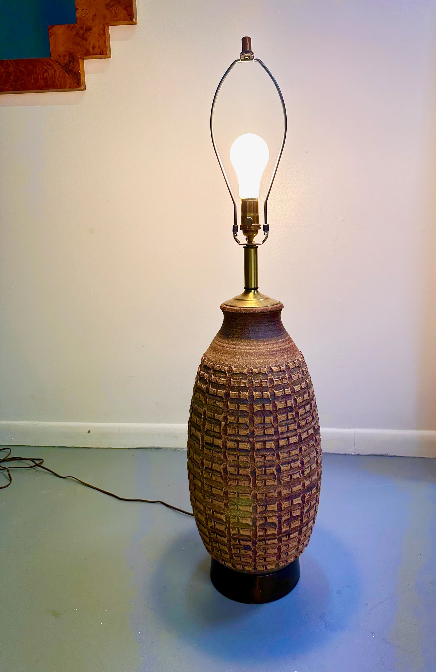 SOLD – Ceramic Table Lamp by California Potter Bob Kinzie Mid Century