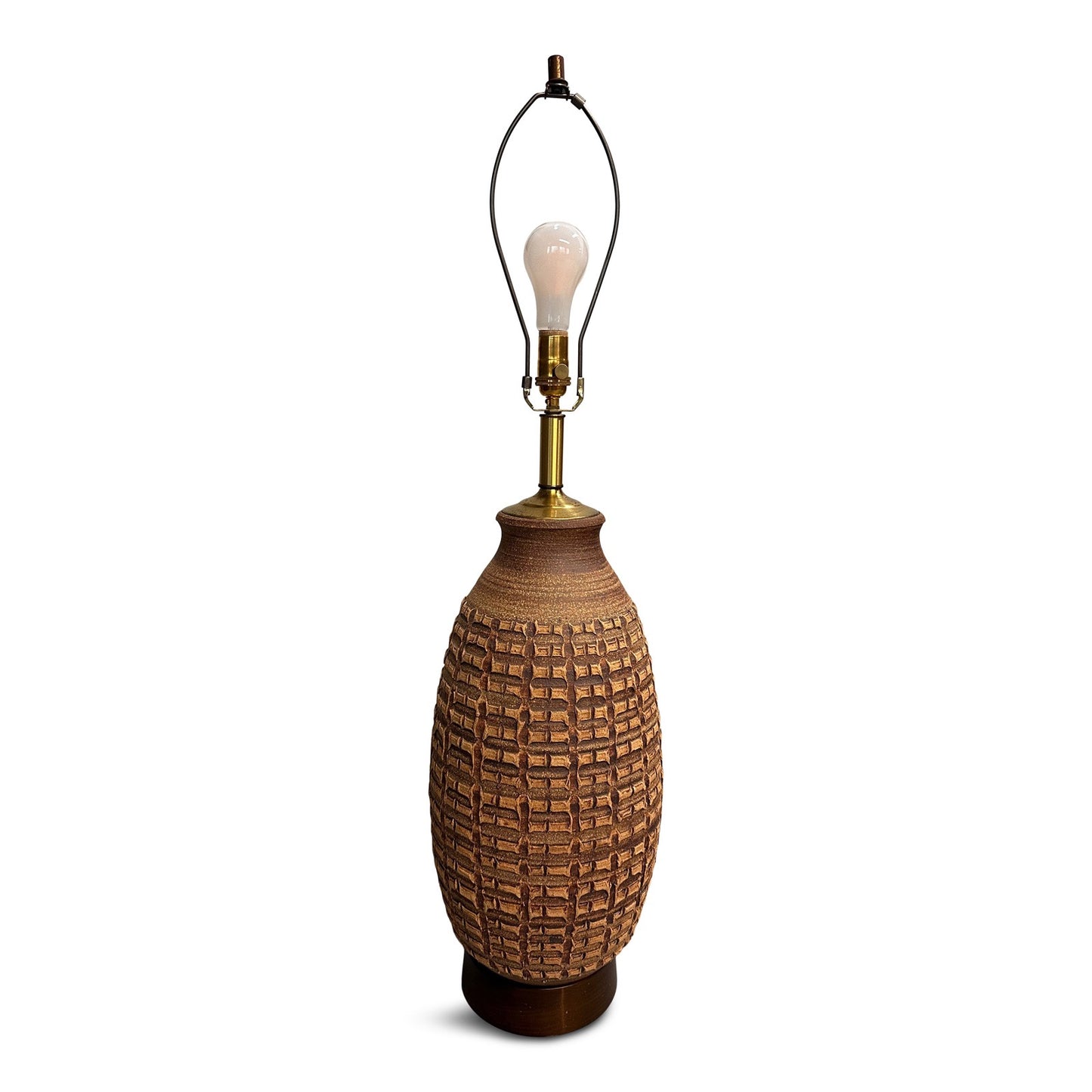 SOLD – Ceramic Table Lamp by California Potter Bob Kinzie Mid Century