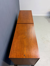 Load image into Gallery viewer, Florence Knoll 6-Drawer Double Dresser in Teak with Satin Nickel Base 1960s