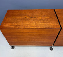 Load image into Gallery viewer, Florence Knoll 6-Drawer Double Dresser in Teak with Satin Nickel Base 1960s