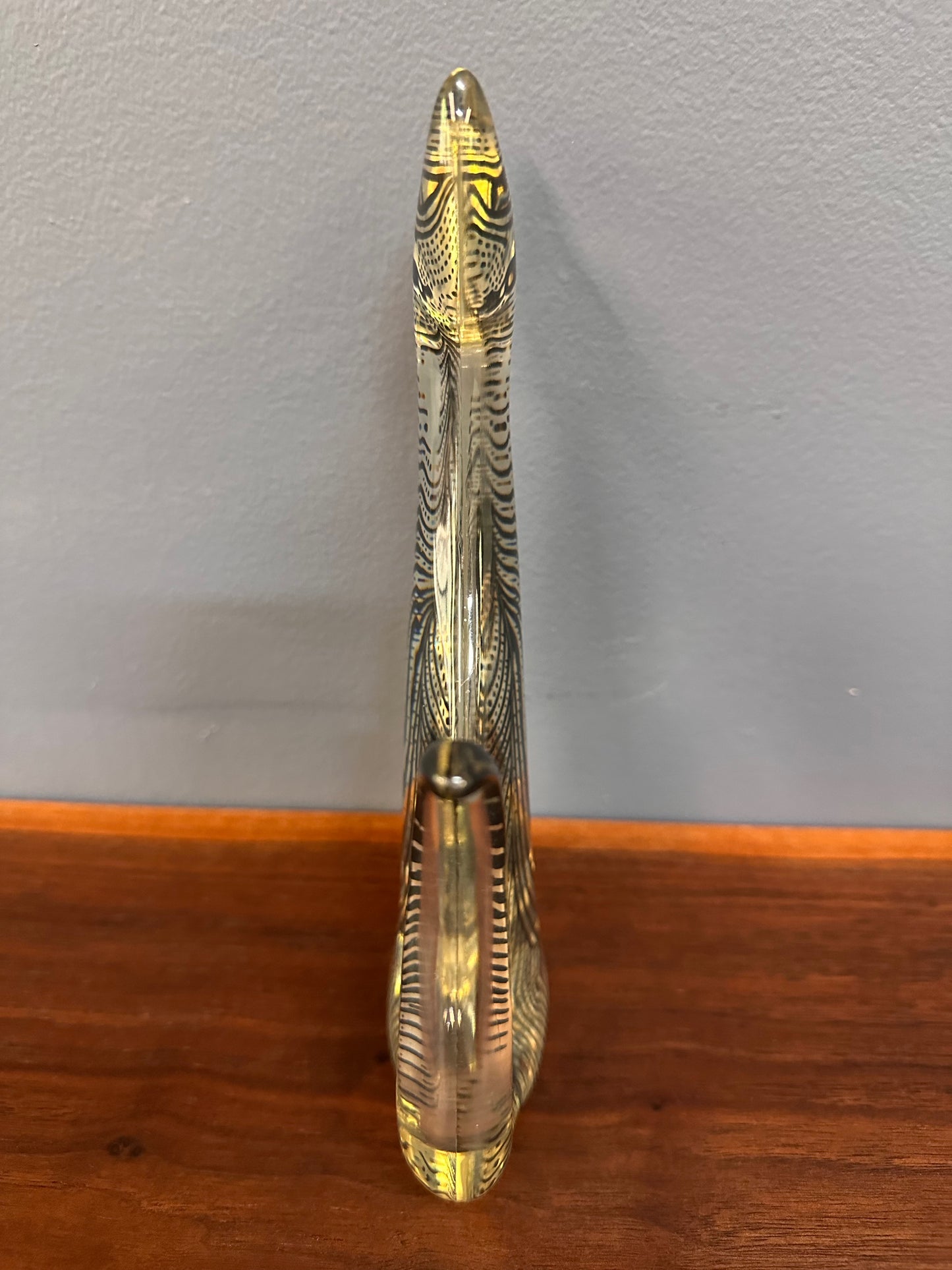 SOLD – Midcentury Op-Art Lucite Cat Sculpture by Artist Abraham Palatnik
