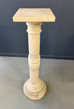 Load image into Gallery viewer, Antique Italian White 7 Piece Carved Alabaster Pedestal Column