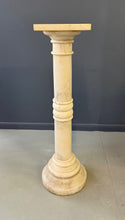 Load image into Gallery viewer, Antique Italian White 7 Piece Carved Alabaster Pedestal Column
