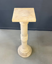 Load image into Gallery viewer, Antique Italian White 7 Piece Carved Alabaster Pedestal Column