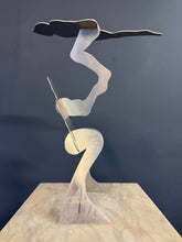 Load image into Gallery viewer, The Test” by William Dickey King – Aluminum Figural Sculpture Mid Century