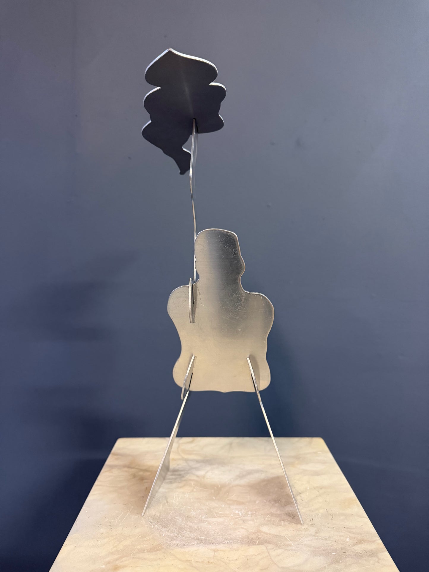 The Test” by William Dickey King – Aluminum Figural Sculpture Mid Century