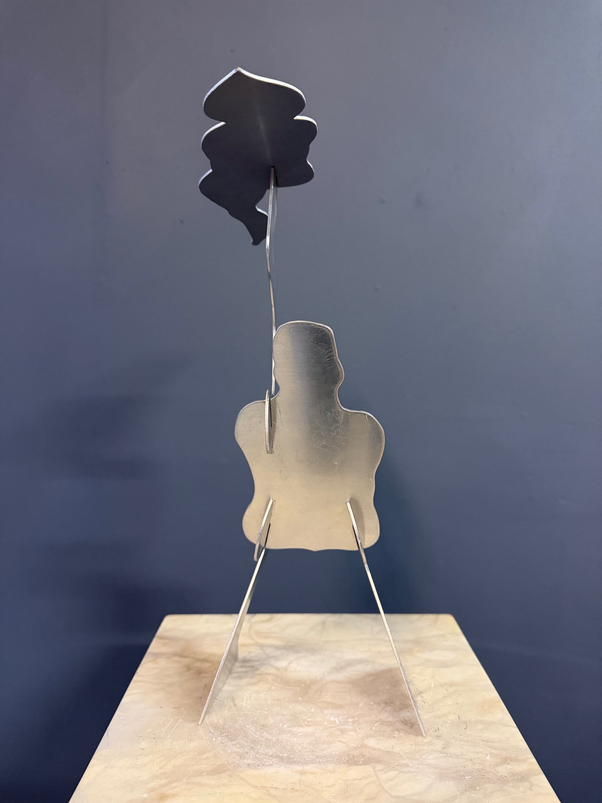 The Test” by William Dickey King – Aluminum Figural Sculpture Mid Century