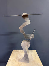 Load image into Gallery viewer, The Test” by William Dickey King – Aluminum Figural Sculpture Mid Century
