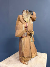 Load image into Gallery viewer, Early 19th Century Edo Period Japanese Polychrome Ceramic Samurai Figure with Gunbai Fan