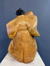 Load image into Gallery viewer, Early 19th Century Edo Period Japanese Polychrome Ceramic Samurai Figure with Gunbai Fan