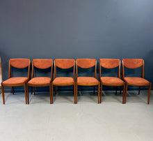 Load image into Gallery viewer, Barney Flagg for Drexel Midcentury Walnut Dining Chairs set of Six