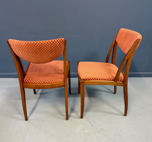 Load image into Gallery viewer, Barney Flagg for Drexel Midcentury Walnut Dining Chairs set of Six