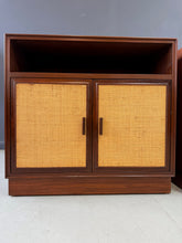 Load image into Gallery viewer, Pair Cane-Front Walnut Nightstands by Arne Vodder for Vamo Sønderborg