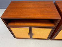 Load image into Gallery viewer, Pair Cane-Front Walnut Nightstands by Arne Vodder for Vamo Sønderborg