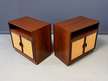 Load image into Gallery viewer, Pair Cane-Front Walnut Nightstands by Arne Vodder for Vamo Sønderborg