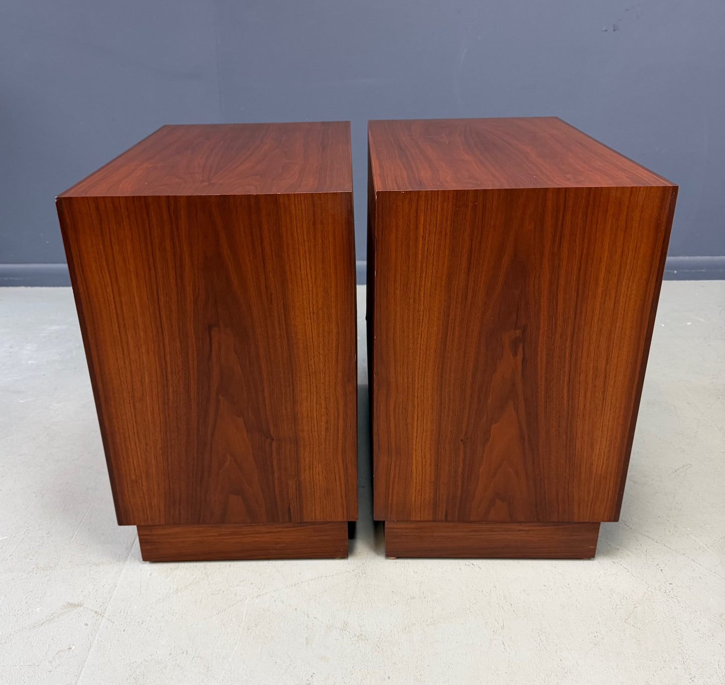 Pair Cane-Front Walnut Nightstands by Arne Vodder for Vamo Sønderborg