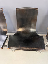Load image into Gallery viewer, Katavolos, Kelley and Littell for ICF Set of Four T-Chairs in Black Leather