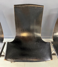 Load image into Gallery viewer, Katavolos, Kelley and Littell for ICF Set of Four T-Chairs in Black Leather
