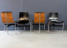 Load image into Gallery viewer, Katavolos, Kelley and Littell for ICF Set of Four T-Chairs in Black Leather