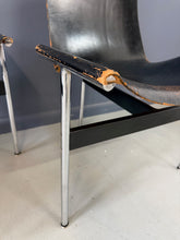 Load image into Gallery viewer, Katavolos, Kelley and Littell for ICF Set of Four T-Chairs in Black Leather